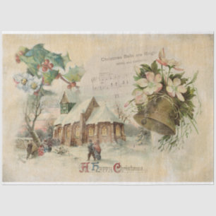 "Christmas Bell" Vintage Tissue Paper