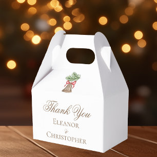 Christmas Bell Wedding Custom Minimalist Favor Box