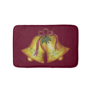 Christmas Bells Bath Mat Bathroom Rug Decoration