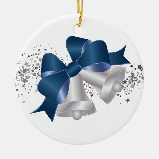 Christmas Bells  Ceramic Ornament (Front)