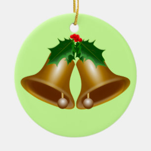 Christmas Bells Ceramic Ornament