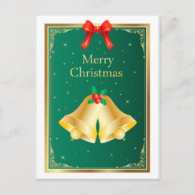 Christmas Bells Holiday Postcard (Front)