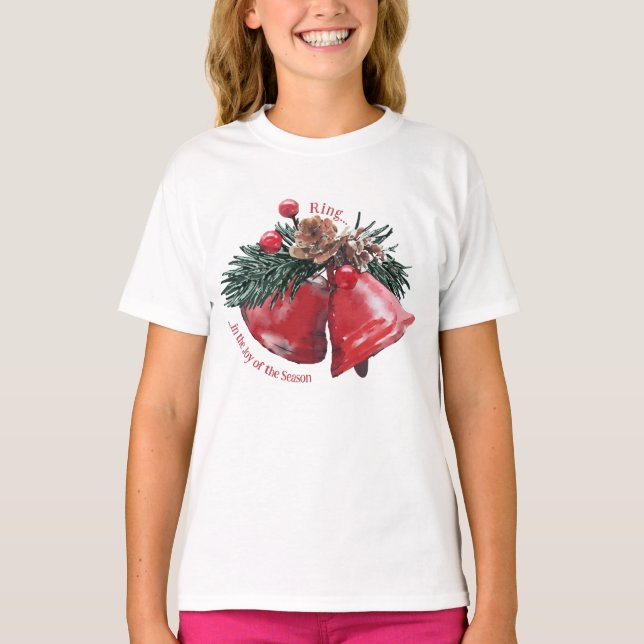 Christmas Bells Holiday T-Shirt – Ring in the Joy  (Front)