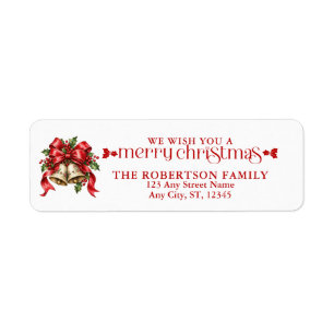 Christmas Bells & Holly Decoration