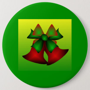 Christmas Bells I 6 Inch Round Button