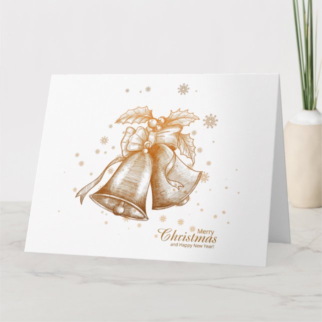 Christmas Bells-Merry Christmas-Happy New Year Card (Front)