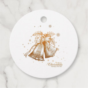Christmas Bells-Merry Christmas-Happy New Year Favour Tags