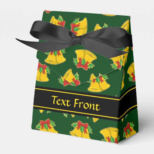 Christmas Bells Pattern Favor Box (Front Side)