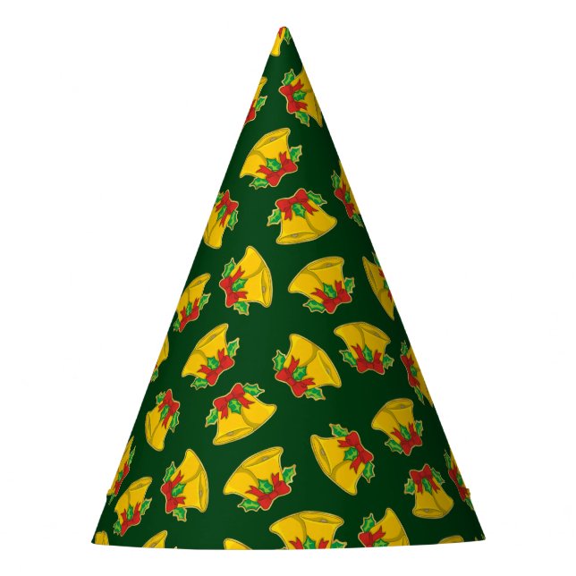 Christmas Bells Pattern Party Hat (Front)