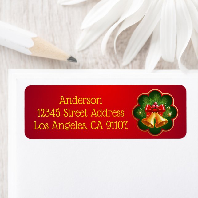Christmas Bells Return Address Label (Insitu)