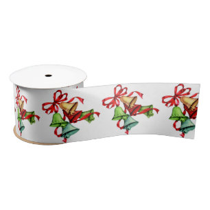 christmas bells ribbon satin ribbon