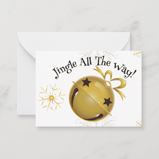 Christmas Bells Thank You Card (Front)