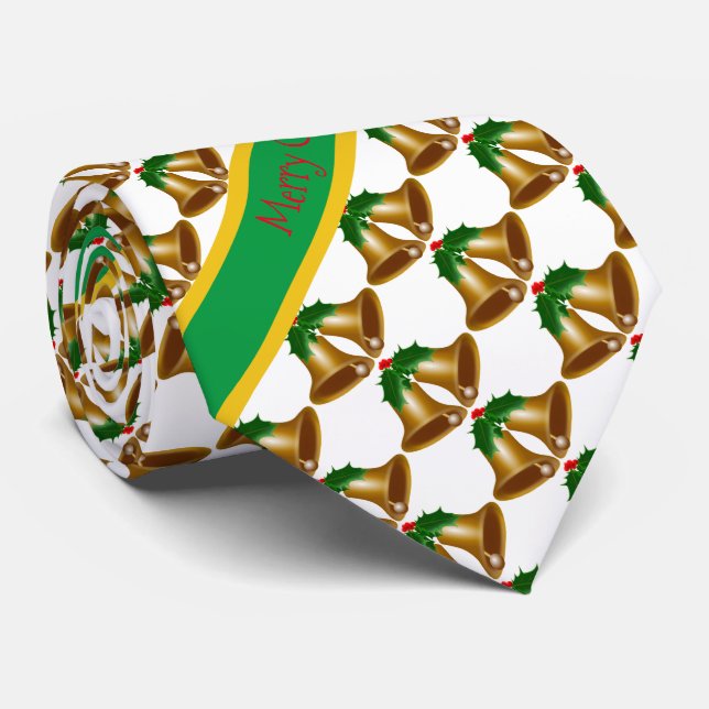 Christmas Bells Tie (Rolled)