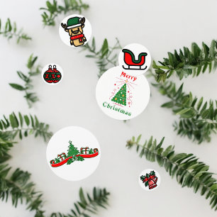 Christmas Bells Tree Gifts Table Confetti