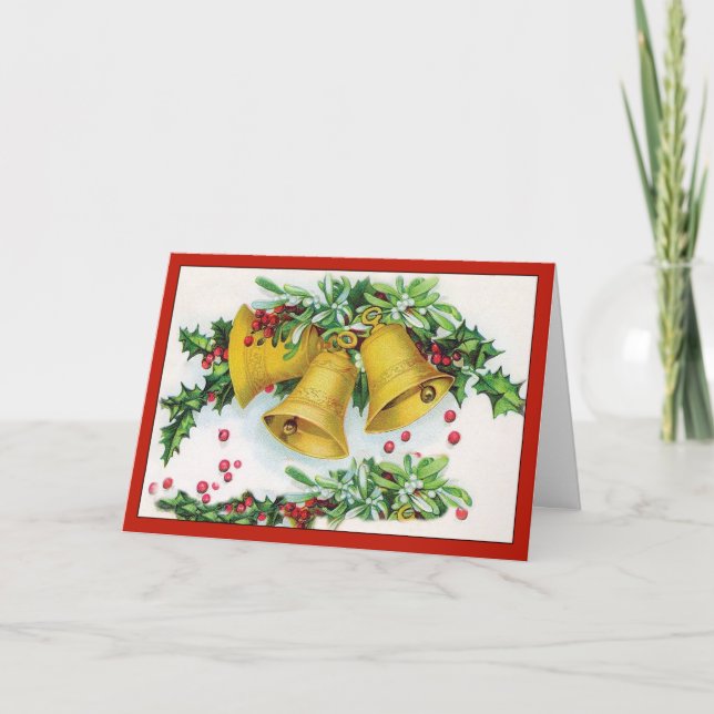 Christmas Bells - Vintage Christmas Card (Front)