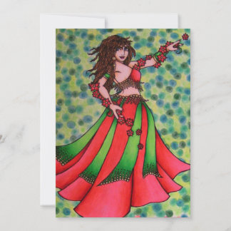 Christmas Belly Dancer Invitation