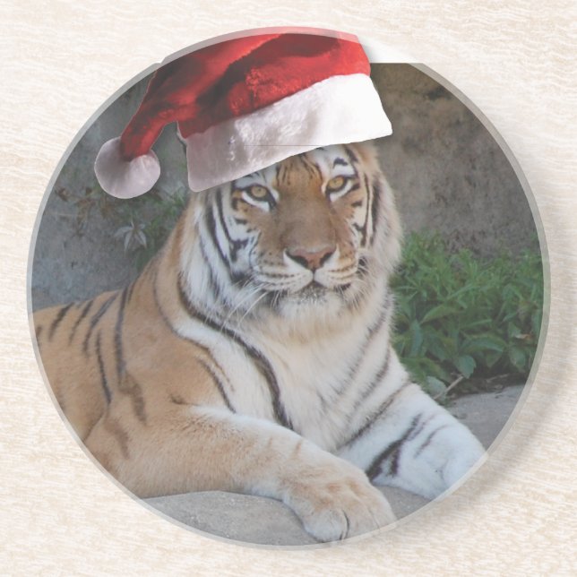 Christmas Bengal Tiger Coaster (Front)