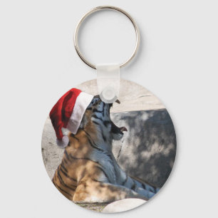 Christmas Bengal Tiger Keychain