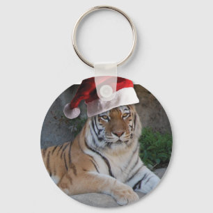 Christmas Bengal Tiger Keychain