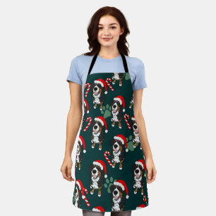 Christmas Bernese Mountain Dog Apron