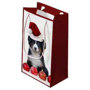 Christmas Bernese Mountain dog Gift Bag
