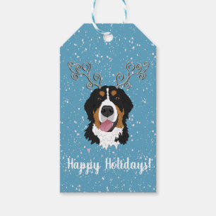 Christmas Bernese Mountain Dog Gift Tags
