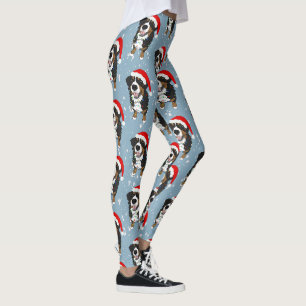 Christmas Bernese Mountain Dog Leggings