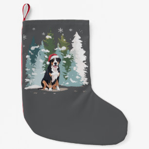 Christmas Bernese Mountain Dog Mom Puppy Winter  Small Christmas Stocking