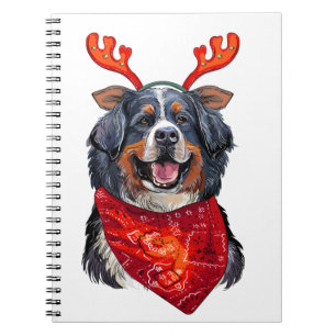 Christmas Bernese Mountain Dog Notebook