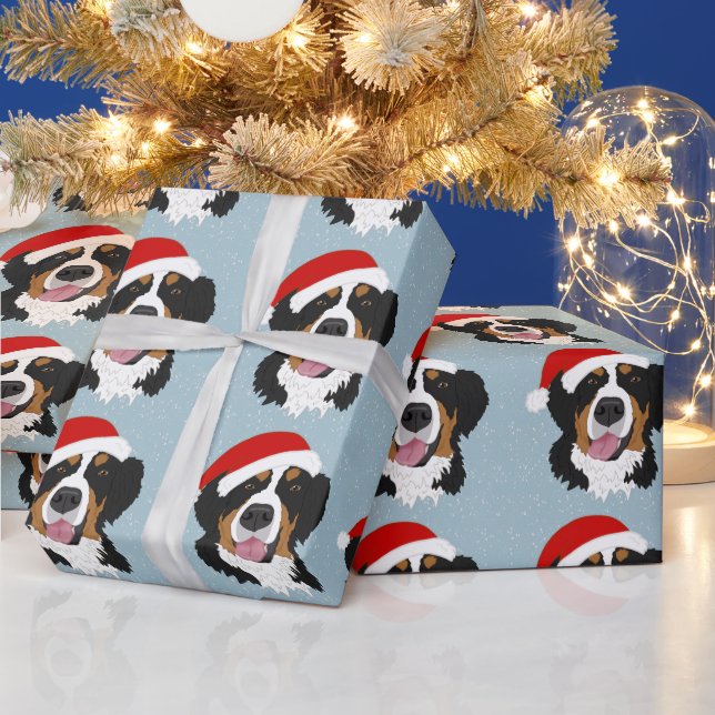 Christmas Bernese Mountain Dog  Wrapping Paper (Holidays)