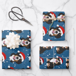Christmas Bernese Mountain Dog  Wrapping Paper Sheet