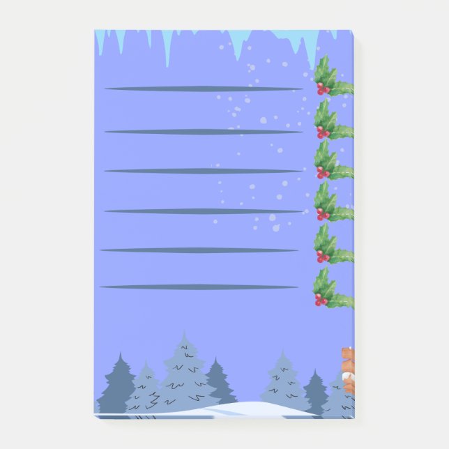  Christmas Berries - Snowy Forest Post-it Notes (Front)