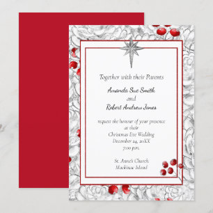 Christmas Berry Wedding Invitation