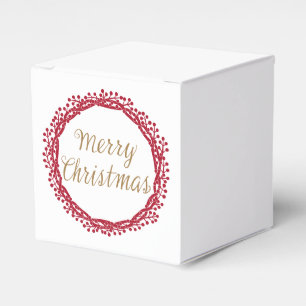 Christmas berry wreath custom favour box