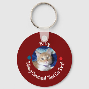 Christmas, Best Cat Ever , Cat Photo , Keychain