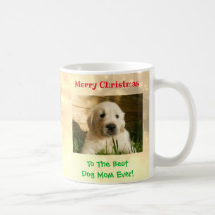 Christmas Best Dog Mom Ever Custom Pet Photo Gift Coffee Mug