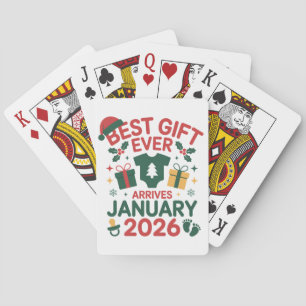 Christmas Best Gift Arrives January 2026 Couples Playing Cards