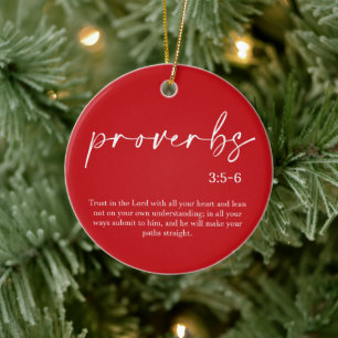Christmas Bible Verse Ceramic Ornament