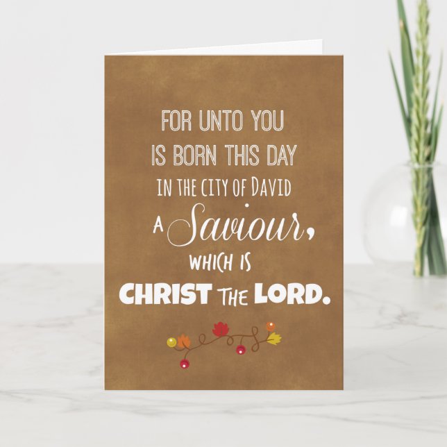 Christmas Bible Verse Holiday Card (Front)