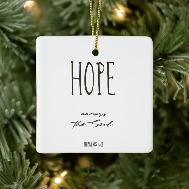  Christmas Bible Verse Hope Ceramic Ornament (Tree)