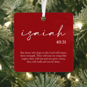  Christmas Bible Verse Metal Ornament