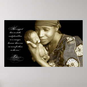 Christmas Bible verse. Photo taken in Rwanda 2007. Poster