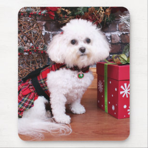 Christmas - Bichon Frise - Mia Mouse Pad