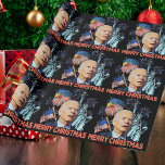 Christmas Biden Funny Joe Biden Confused Xmas Wrapping Paper<br><div class="desc">Joe Biden Confused Merry 4th Of Fathers Day Fourth Of July USA Flag with fireworks for men,  women,  Democrats,  Republicans who are anti Joe Biden for President. Wear it for some laughs or salty tears. Trump 2024,  trump lovers supporters fans.</div>