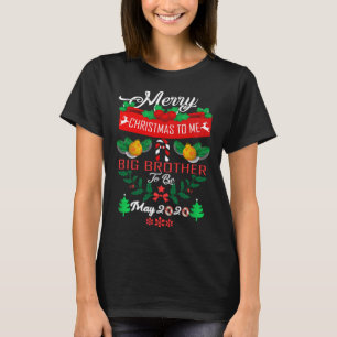 Christmas Big Brother Pregnancy Announcement Baby  T-Shirt