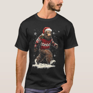 Christmas Bigfoot Sasquatch Funny Bigfoot Ugly Chr T-Shirt