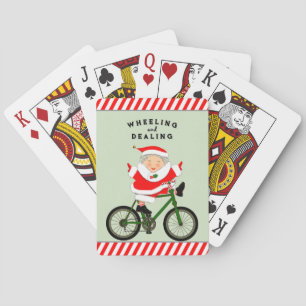 Christmas Biking Cyclist Playing Cards