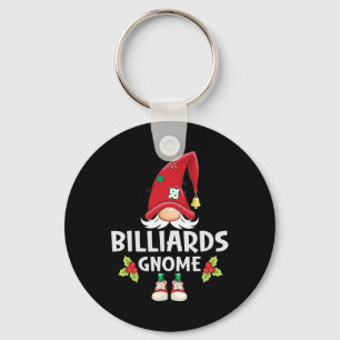 Christmas Billiards Gnome X-mas Family Matching Keychain