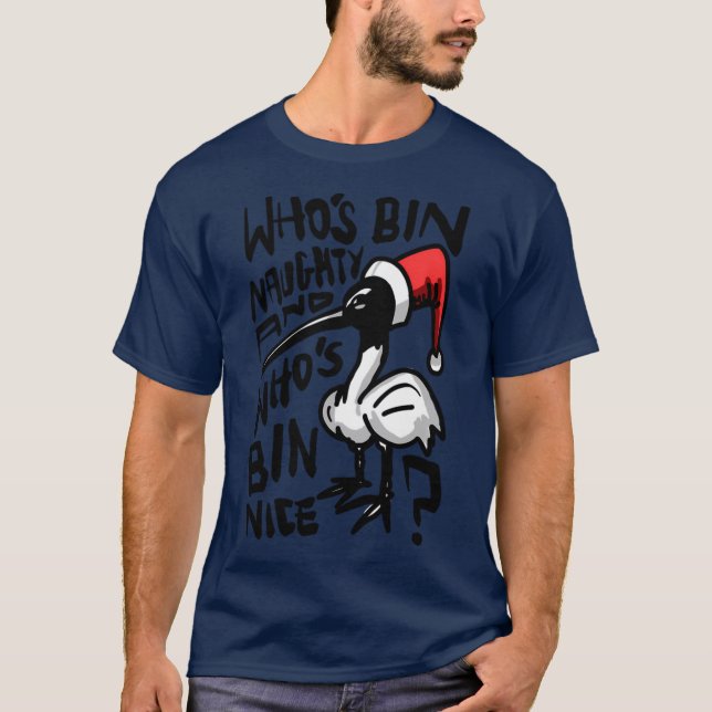 Christmas Bin Chicken T Shirt Australian Bin Chick (Front)