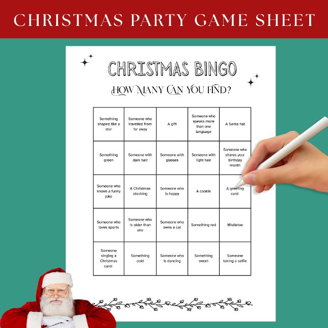Christmas Bingo Activity Sheet (Creator Uploaded)